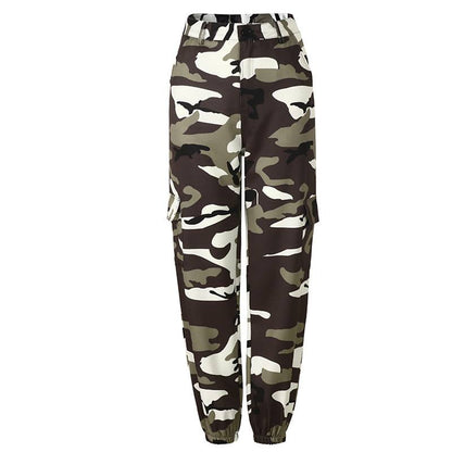 S-3XL Women Casual Camouflage Pattern Jogger Pants