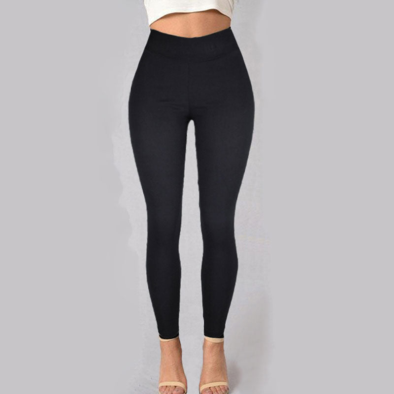S-3XL Solid Color Casual Leggings Pencil Pants
