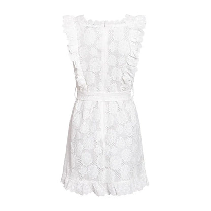 FashionSierra - Sexy Beach Style High Waist Lace-up Mini Dress