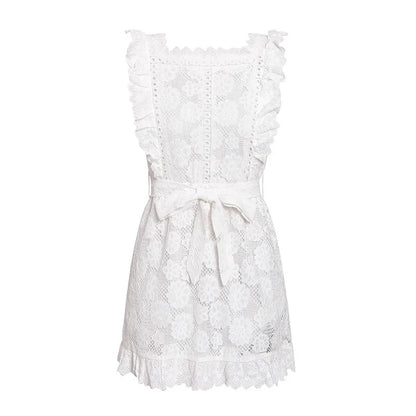 FashionSierra - Sexy Beach Style High Waist Lace-up Mini Dress