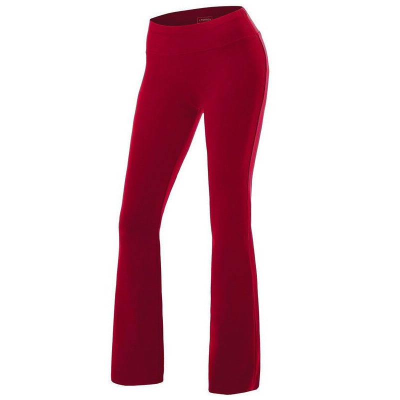 S-2XL Women Solid Color Casual Fitness Straight Pants