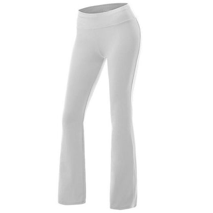 S-2XL Women Solid Color Casual Fitness Straight Pants