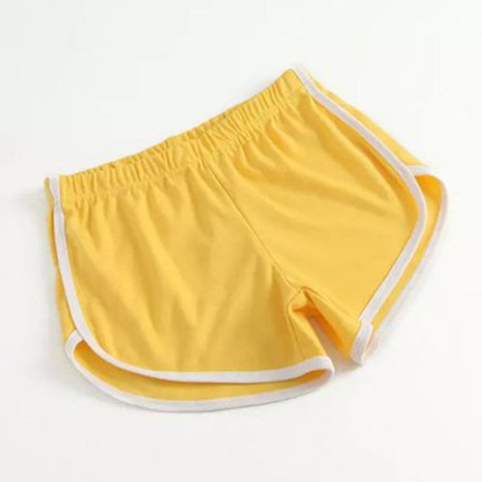 Women Casual Loose Color Blocking Sports Shorts