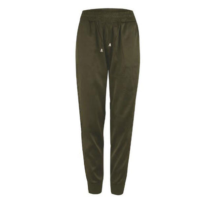 Pantalones deportivos casuales con diseño de rayas y cintura elástica para mujer tallas S-XL