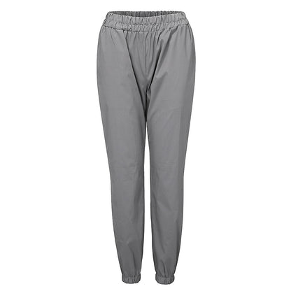 XS-3XL Women Fashion Elastic Waist Casual Reflective Jogger Pants