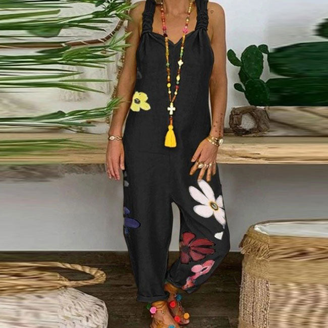 S-5XL Women Casual Solid Color Plus Size Jumpsuits