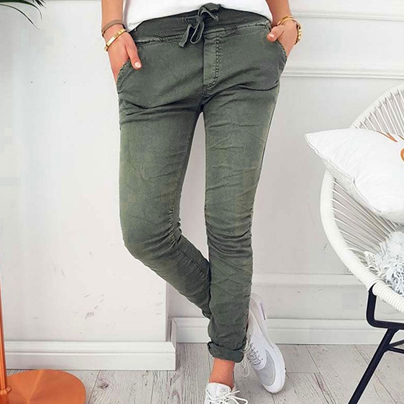 Vaqueros ajustados elásticos casuales de tallas S a 2XL