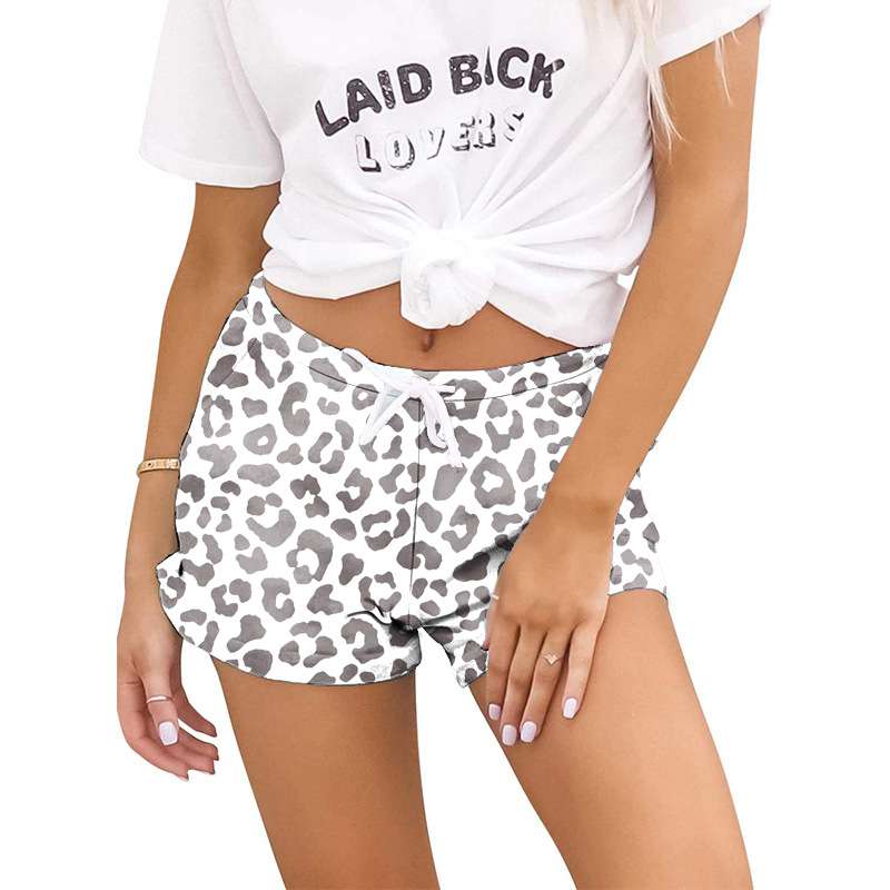 S-5XL Women Fashion Tie Dye Drawstring Waist Casual Shorts