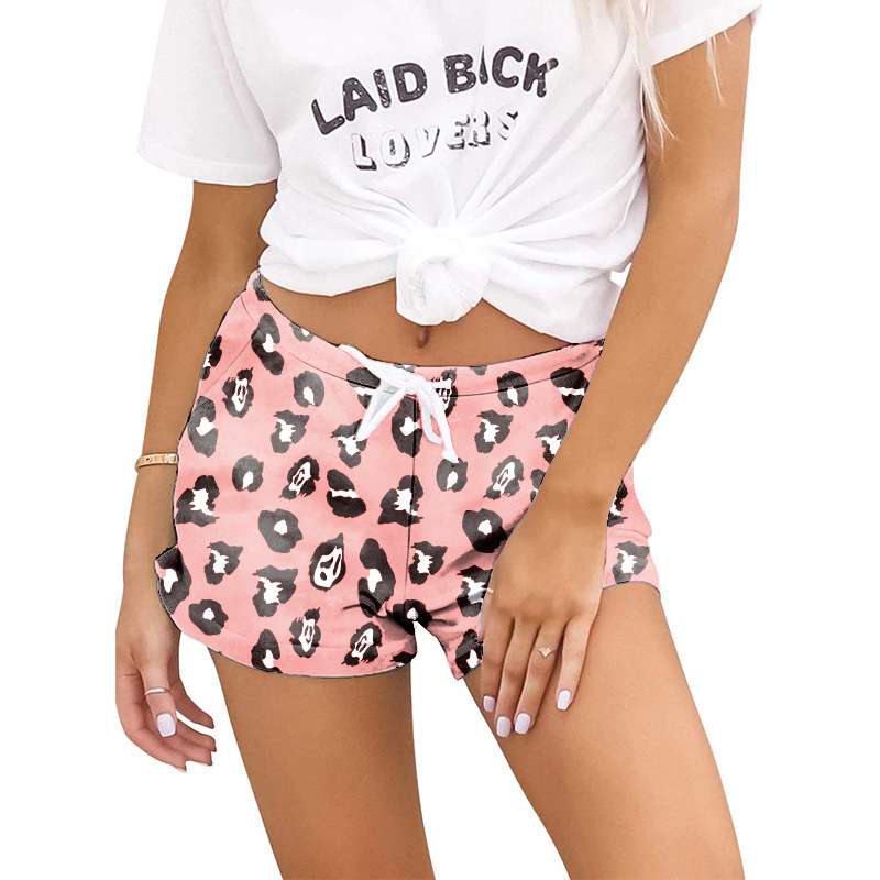 S-5XL Women Fashion Tie Dye Drawstring Waist Casual Shorts