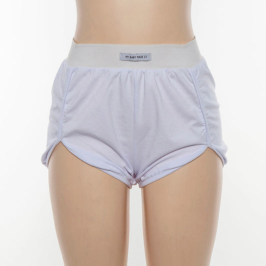 SL Pantalones cortos casuales holgados con cintura elástica para mujer