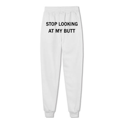 S-L Women Casual Letter Print Sports Pants