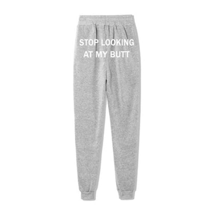S-L Women Casual Letter Print Sports Pants
