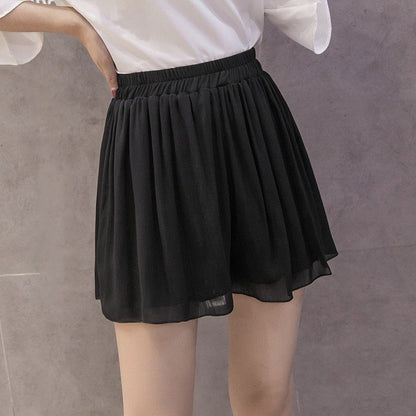S-XXXL Women Casual Loose Floral Print Chiffon Shorts