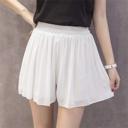 S-XXXL Women Casual Loose Floral Print Chiffon Shorts