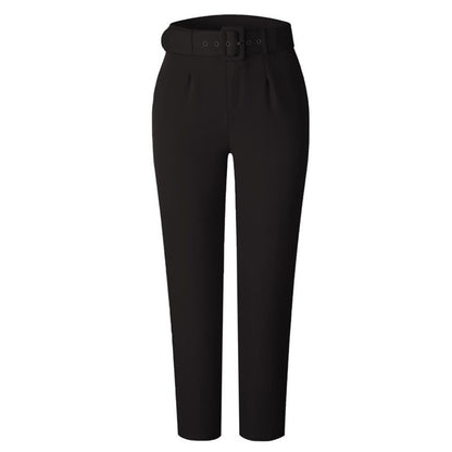 S-3XL Women Casual High Waist Solid Color Pants