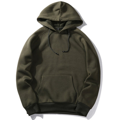 Sudadera unisex holgada con capucha, informal, neutra, de color sólido