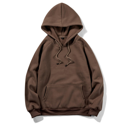 Sudadera unisex holgada con capucha, informal, neutra, de color sólido