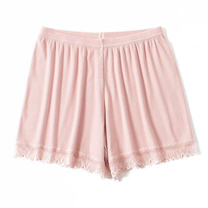 Women Casual Lace Patchwork Homewear Shorts