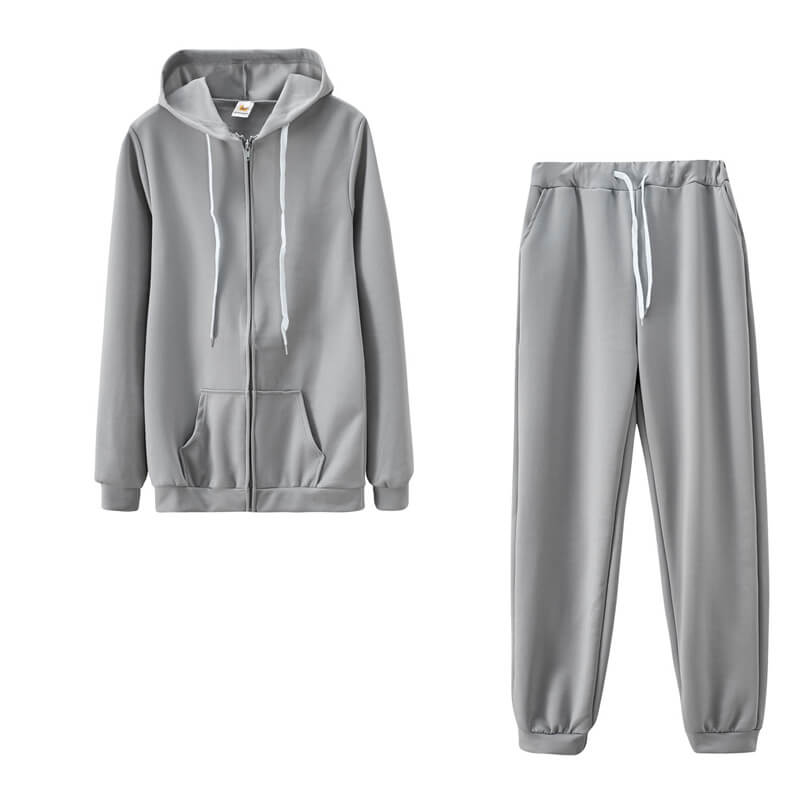 S-2XL Women Casual Solid Color Sport Top And Pants Two Pieces Set