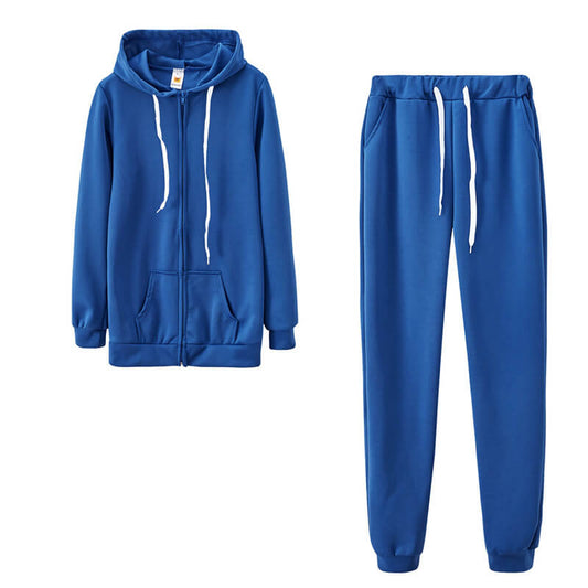 Conjunto de dos piezas de top y pantalón deportivo informal de color liso para mujer tallas S-2XL