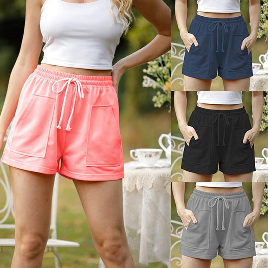 S-3XL Women High-waisted Drawstring Casual Shorts