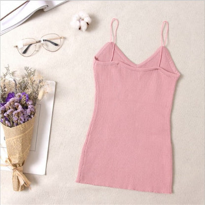 Camisola informal de punto de color liso para mujer