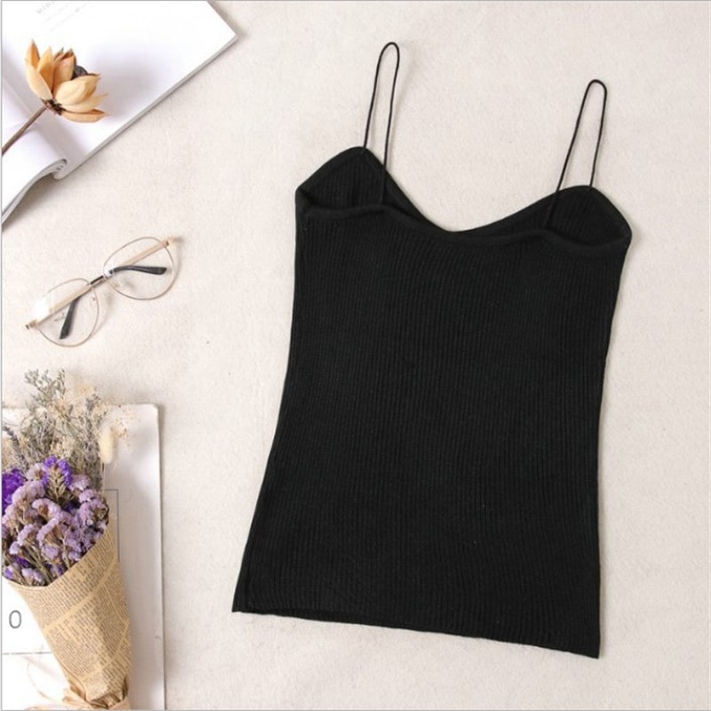Camisola informal de punto de color liso para mujer
