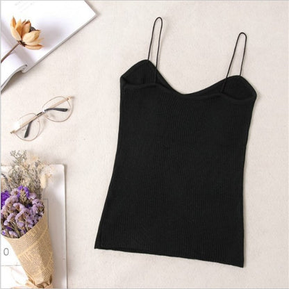 Camisola informal de punto de color liso para mujer