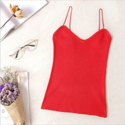 Camisola informal de punto de color liso para mujer