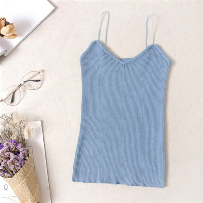 Camisola informal de punto de color liso para mujer