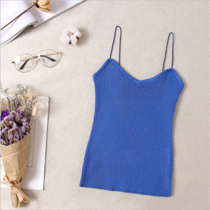 Camisola informal de punto de color liso para mujer