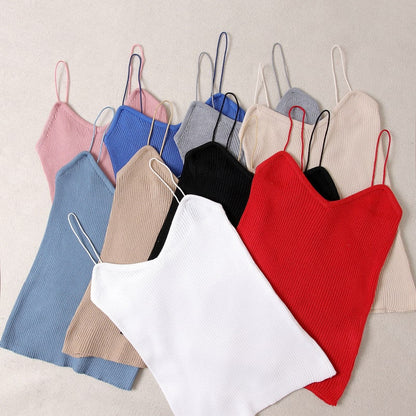 Camisola informal de punto de color liso para mujer