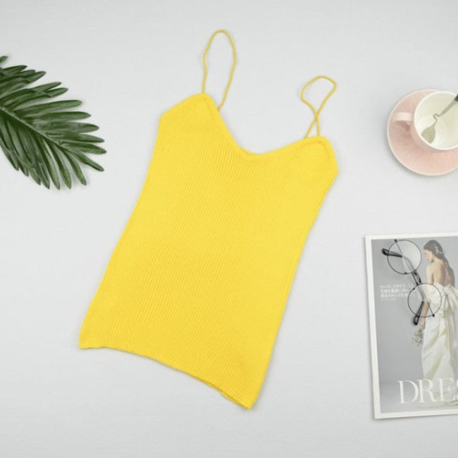Camisola informal de punto de color liso para mujer