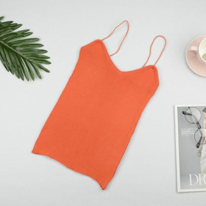 Camisola informal de punto de color liso para mujer