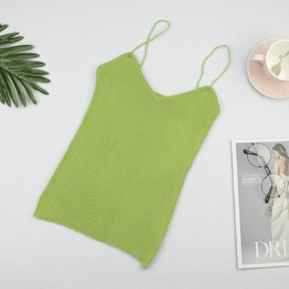 Camisola informal de punto de color liso para mujer