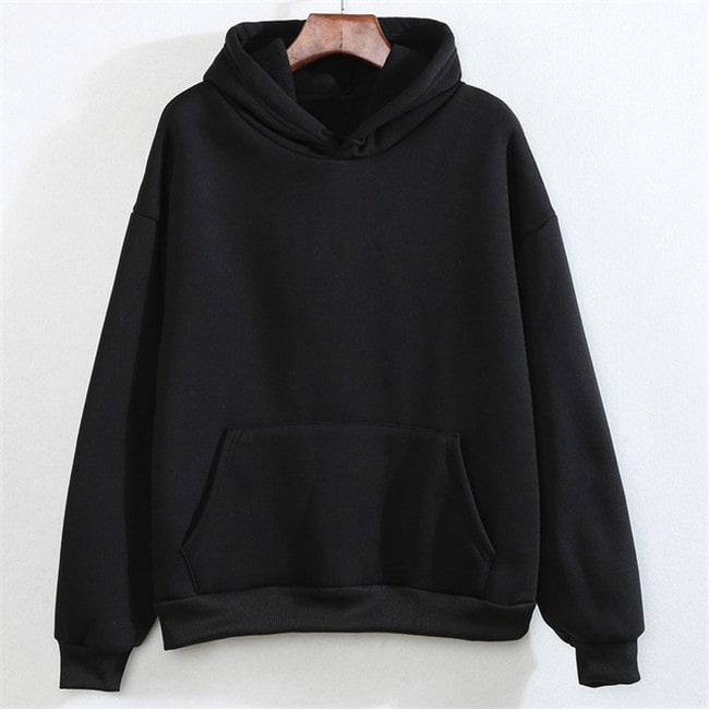Sudadera con capucha informal de color liso con diseño de bolsillo para mujer M-3XL