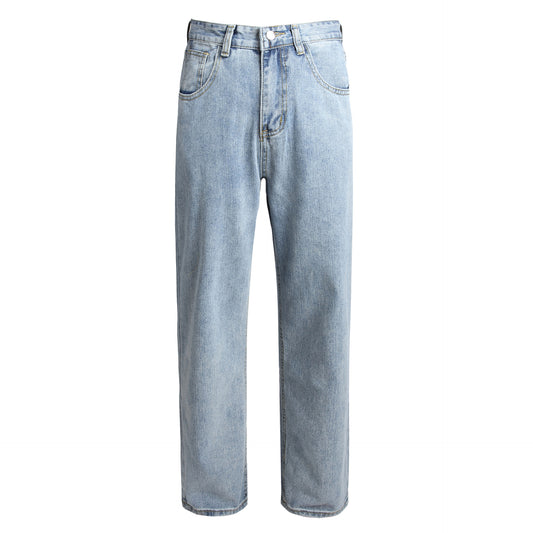 Vaqueros rectos de cintura alta informales con estampado de mariposas para mujer tallas S-XL