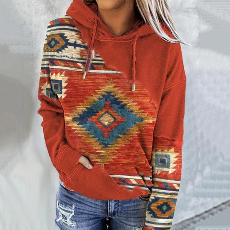 Sudadera con capucha con estampado gráfico informal para mujer tallas S-5XL