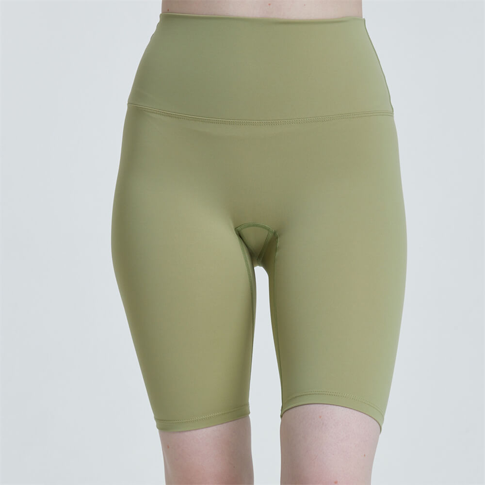 S-2XL Women Casual Basic Solid Color High-Waisted Sport Biker Shorts
