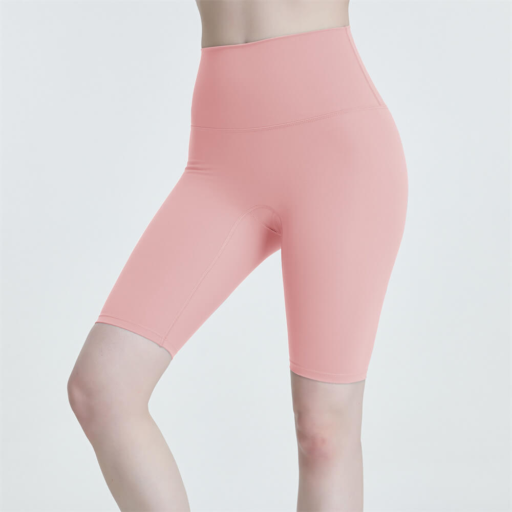 S-2XL Women Casual Basic Solid Color High-Waisted Sport Biker Shorts