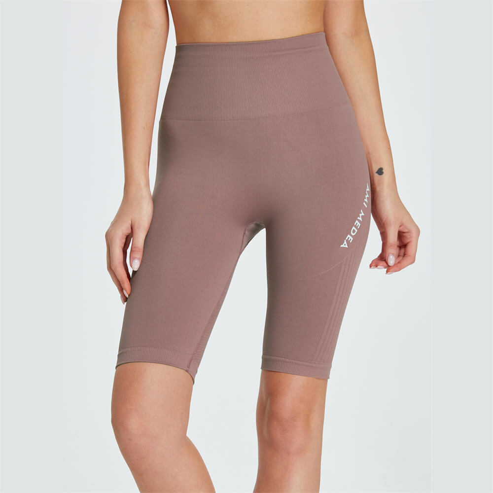 S-L Women Casual Letter Pattern High-Waisted Capris Biker Shorts