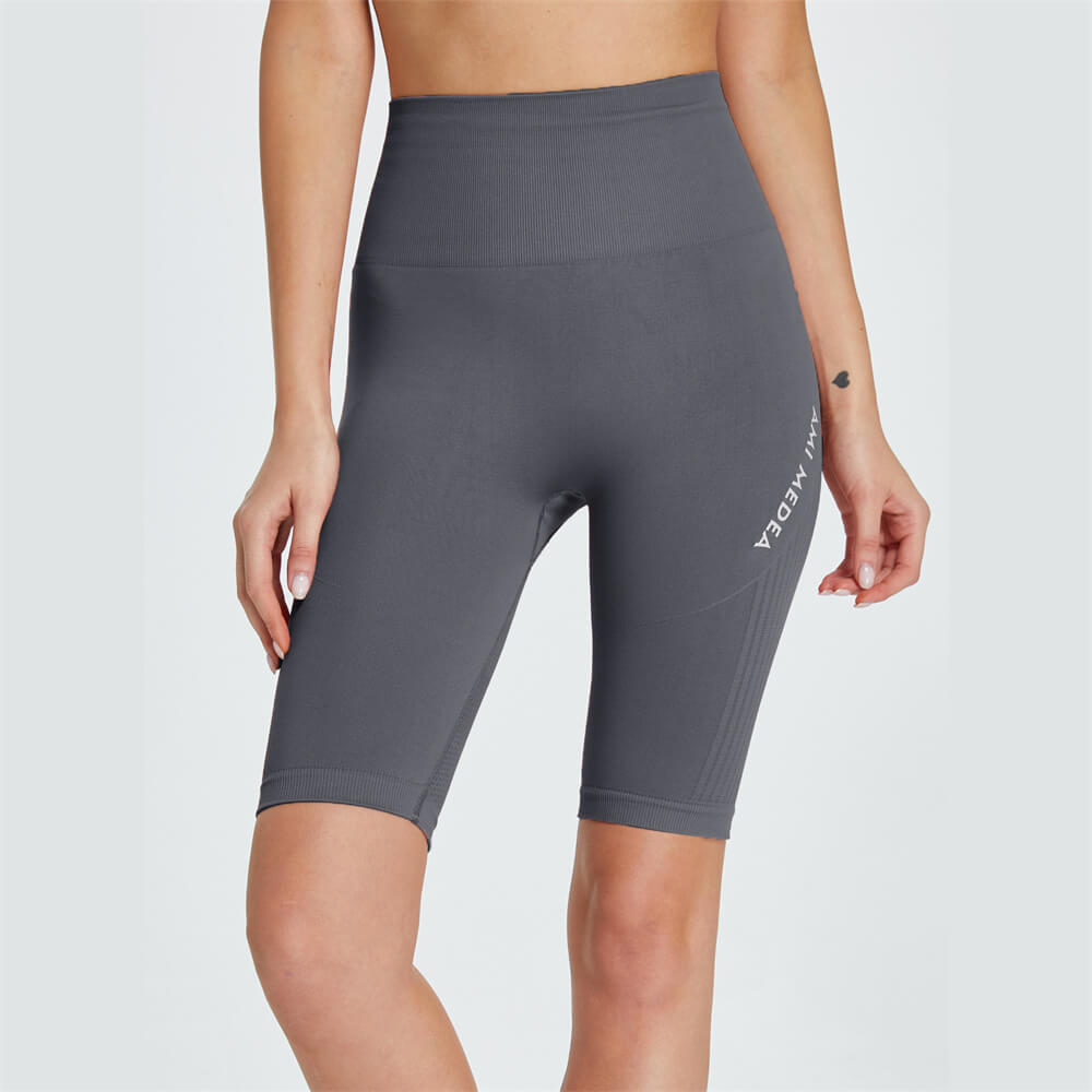 S-L Women Casual Letter Pattern High-Waisted Capris Biker Shorts