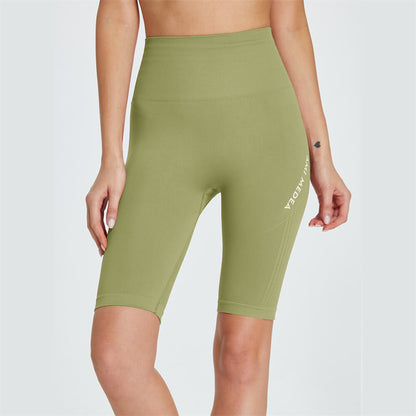 S-L Women Casual Letter Pattern High-Waisted Capris Biker Shorts