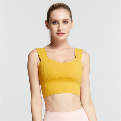 S-2XL Women Summer Sleeveless Solid Color Casual Sport Bra