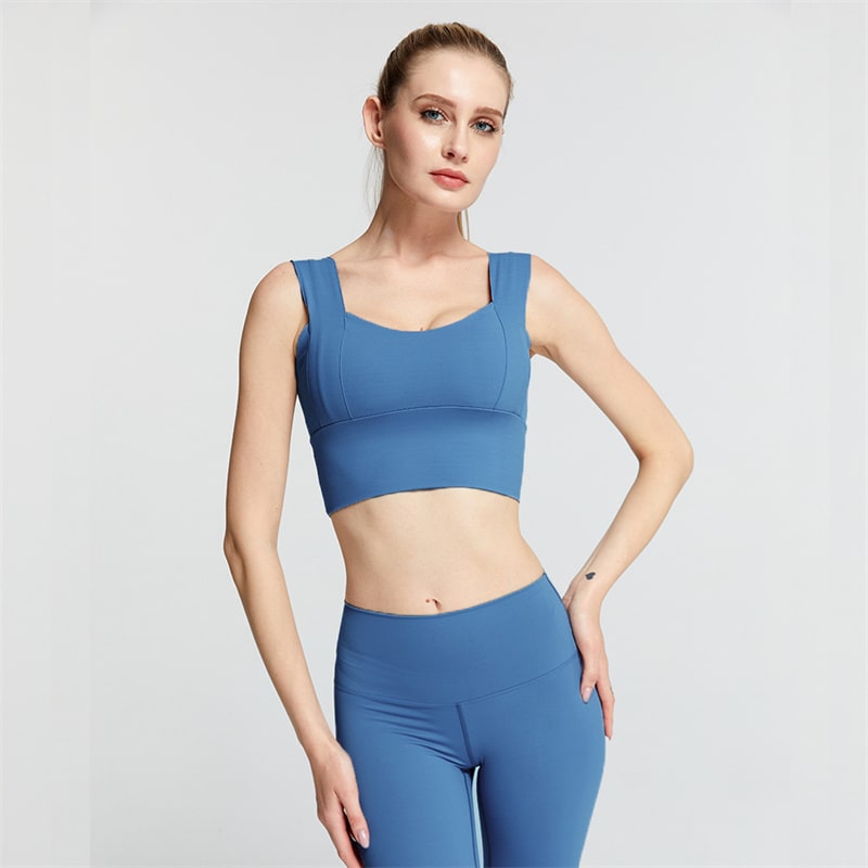 S-2XL Women Summer Sleeveless Solid Color Casual Sport Bra