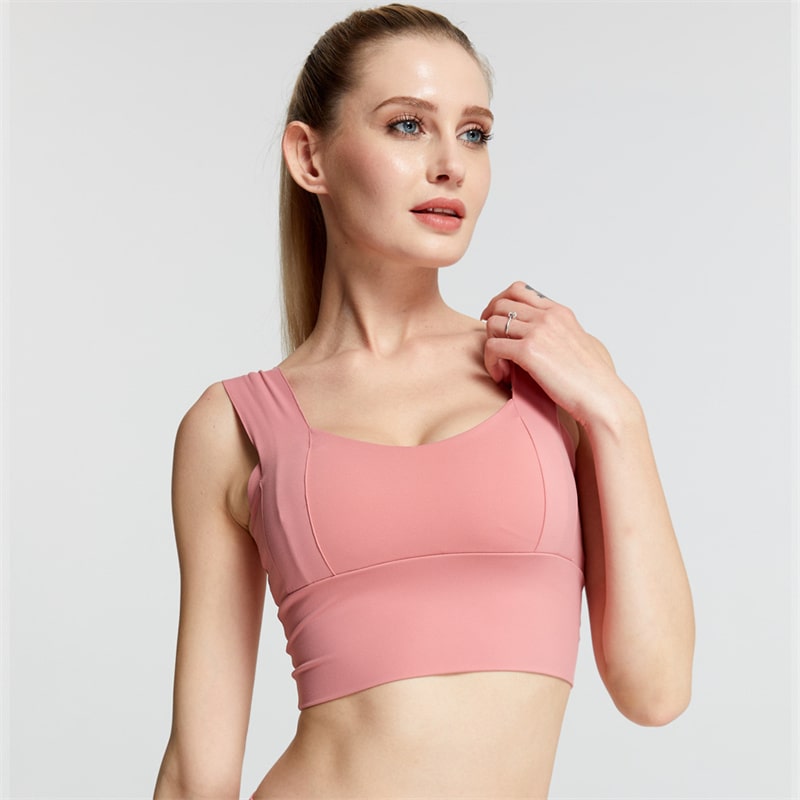 S-2XL Women Summer Sleeveless Solid Color Casual Sport Bra