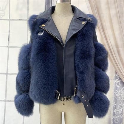 Abrigo de peluche informal de invierno para mujer, con solapa, de piel sintética, de color liso, con retazos y cremallera, de manga larga