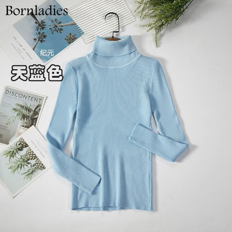 DressBetty - Basic Turtleneck Knitted Top