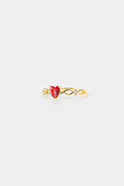 Heart Rhinestone Ring