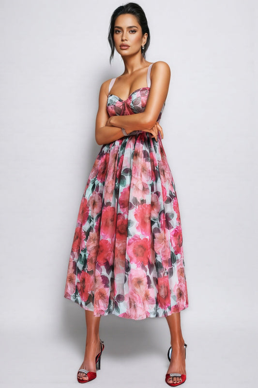 Talia Floral Midi Dress